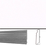 Плинтус шпонированный Tecnorivest Белый гладкий 100х15 фигурный, 1 м.п.